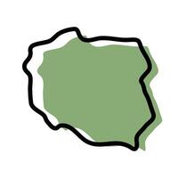 Poland green map icon. Poland outline map. Simple icon design. Eps illustration vector