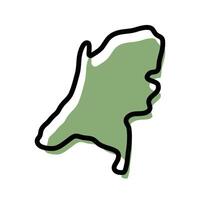 Netherland green map icon. Netherland outline map. Simple icon design. Eps illustration vector