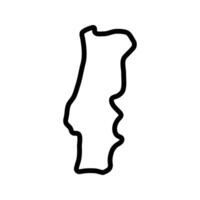 Portugal map icon. Portugal outline map. Simple icon design. Eps illustration vector