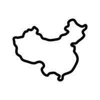 China map icon. China outline map. Simple icon design. Eps illustration vector