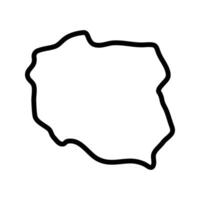 Poland map icon. Poland outline map. Simple icon design. Eps illustration vector