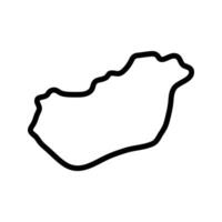 Hungary map icon. Hungary outline map. Simple icon design. Eps illustration vector