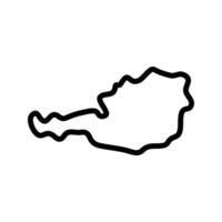 Austria map icon. Austria outline map. Simple icon design. Eps illustration vector