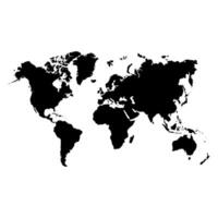 High resolution world map isolated on white background vector