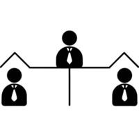 Business people in a hierarchy vector
