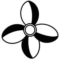 Modern decorative black and white floral design element with simple minimalist style vector
