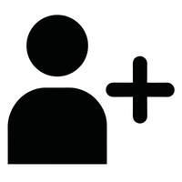 Add user icon illustration indicating new contact addition sign up or registration vector