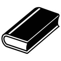 Clean black book illustration on a white background with transparency vector
