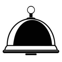 Elegant silhouette of a cloche or serving dish with transparency vector