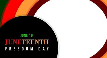 Juneteenth Freedom Day on June 19. Background design templates colorful circle ornaments for greetings, ads, motion vector