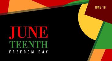 Juneteenth Freedom Day June 19. Background design and abstract ornaments for campaigns, African American vector