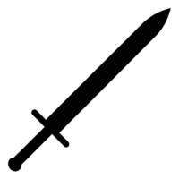 Black Silhouette Of A Fantasy Sword With A White Background vector