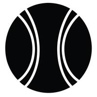 Isolated Black Tennis Ball Icon Design For Sports And Recreation Projects vector