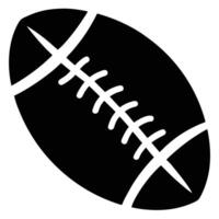 Black And White American Football Ball Silhouette For Sports And Game Designs vector