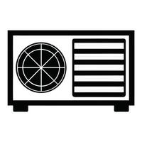 Simplified illustration depicting a basic modern air conditioner unit vector