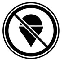 Prohibition of location sign black silhouette with transparency for design vector