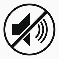 No sound icon on white background vector