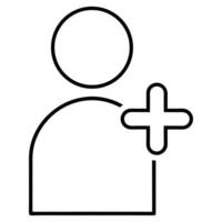 Add user icon representing connection and expanding network symbol vector