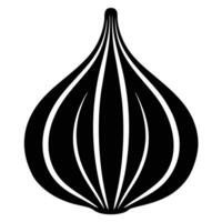 Abstract black and white onion graphic illustrating simplicity and elegance in design vector