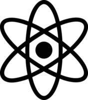 Stylized atom silhouette design with a focus on scientific concepts and modern aesthetics vector