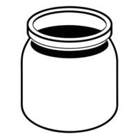 illustration of a mason jar with a transparent background for design use vector