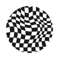 Checkered distorted round element vector