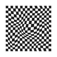 Checkered distorted element design vector