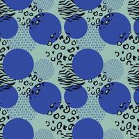 Abstract Modern Leopard Circles Seamless Pattern. vector