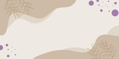 Simple Brown Aesthetic Design Background vector