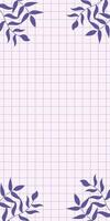 Frame Purple Design Aesthetic Background With Floral vector