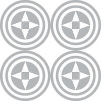 star and grey circle pattern on white background vector