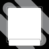 black simple square frame border design vector