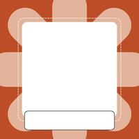 brown simple square frame border design vector
