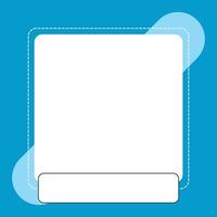 blue simple square frame border design vector