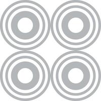 grey line art circle pattern vector