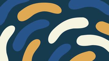design illustration of an abstract blue and yellow beach background banner with circle line vector