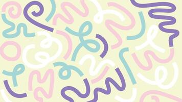 line art shape abstract with pastel color vector