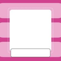 pink simple square frame border design vector