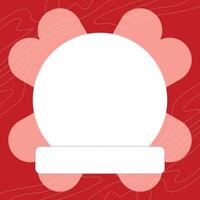 red frame background vector