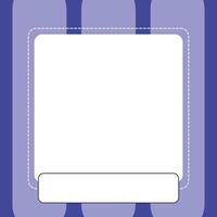 navy simple square frame border design vector
