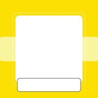 yellow simple square frame border design vector