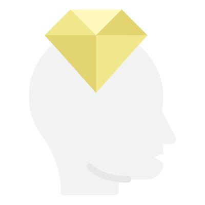 3D Illustration, character of a thinking human head