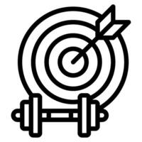 Target with Arrow and Weights icon vector