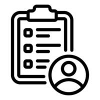 Clipboard with User Profile Icon vector