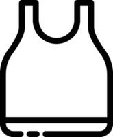 Undershirt clothing representing outline vector
