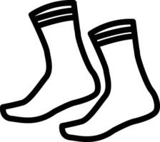 sock icon outline vector