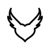 Winged Heart Icon Symbolizing Freedom in Love or a Soaring Spirit of Affection vector