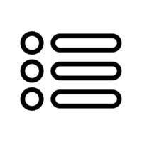 Bulleted List Icon Representing Menu Options or Sequential Items vector