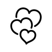 Group of Multiple Overlapping Heart Symbols vector