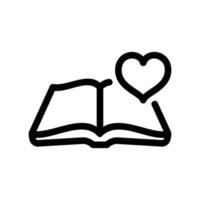 Open Book with a Heart Symbol vector